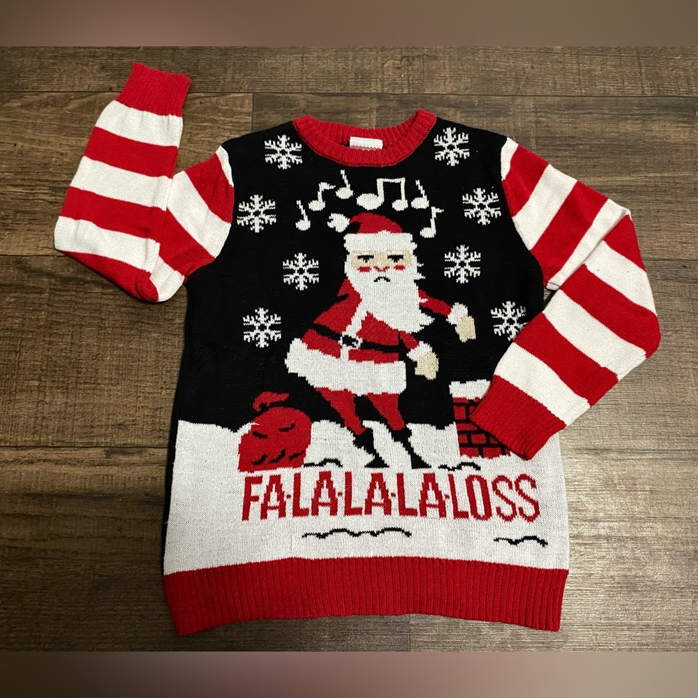 Ugly Christmas Sweater Fa La La Loss!  Boys Size S 4-5.